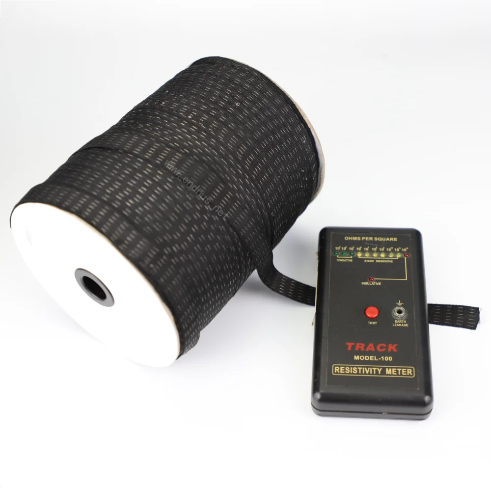 Electrostatic Discharge Anti Static Conductive Silver Fiber 10mm ESD Ribbon For Foot Grounders