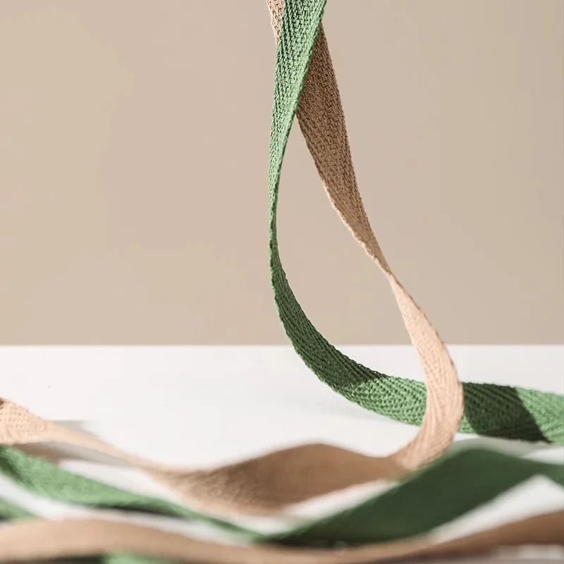 10mm natural cotton ribbon eco friendly cotton twill tape