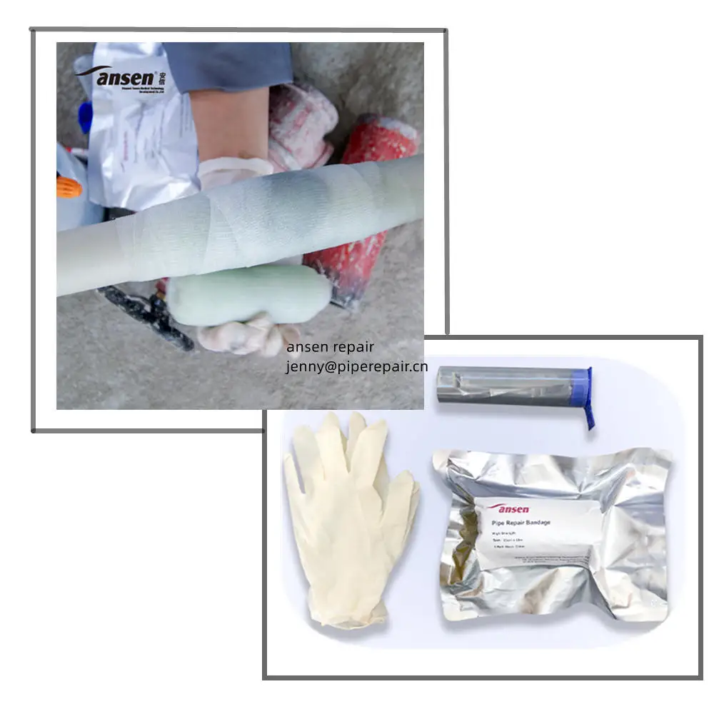 Water Oil Steam Chemical Gas WRAP PIPE PLUMBING REPAIR water activated fiberglass pipe repair bandage kit