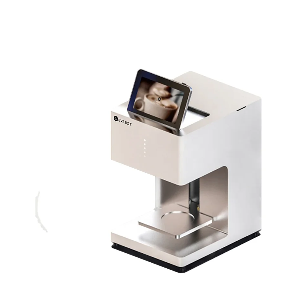 EVEBOT EB-FC1 color Edible inkjet latte art coffee printer machine with WIFI Selfie Cappuccino Latte Mocha Pizza CAKE