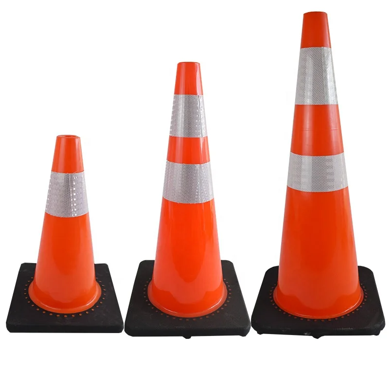 70cm Reflectivre plastic PVC traffic road cone for road safety
