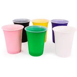 Manufacturers wholesale disposable PP blue color plastic water cups 16 oz plastic party cups copos de plastico