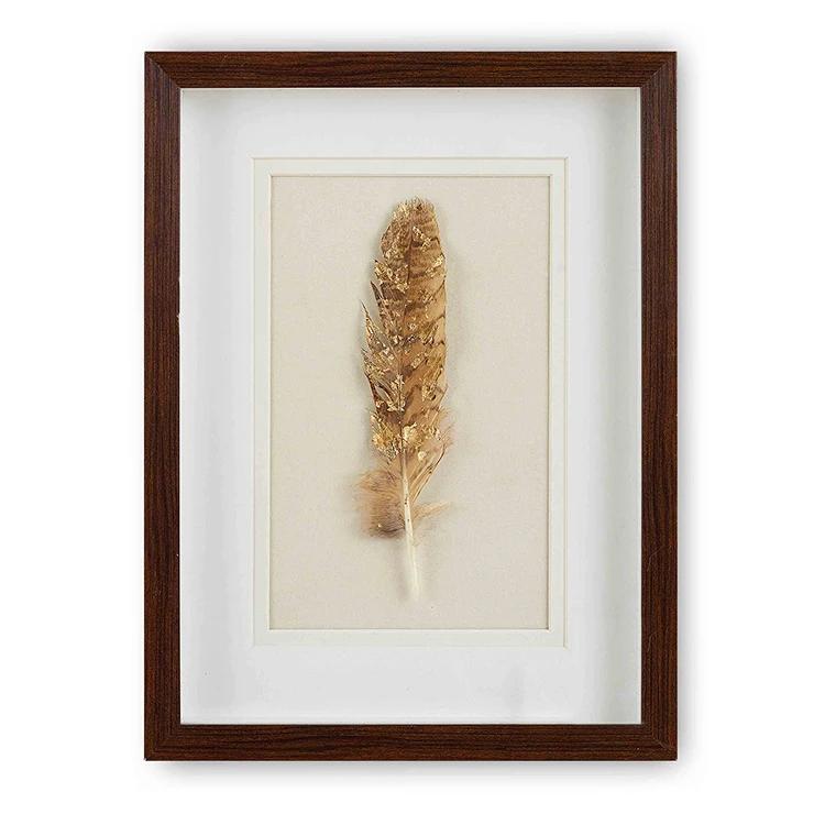 Шкатулка для теней из натурального пера PS Frame, настенное искусство для домашнего декора