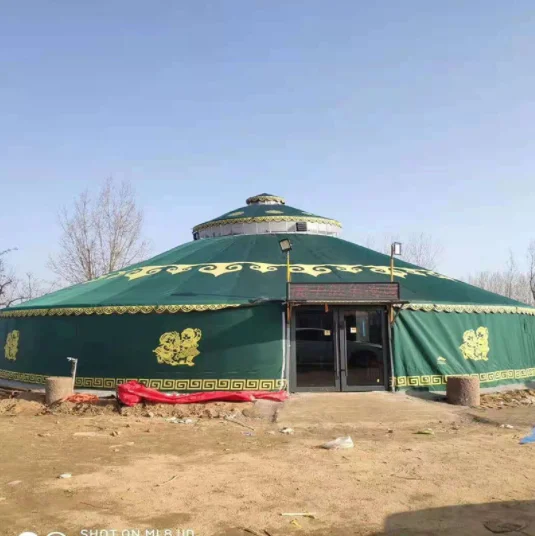 Haoting Steel Frame Hot insulation Round Tent Tent Camping Yurt Yurt family camping tent hotel  accommodation for sale