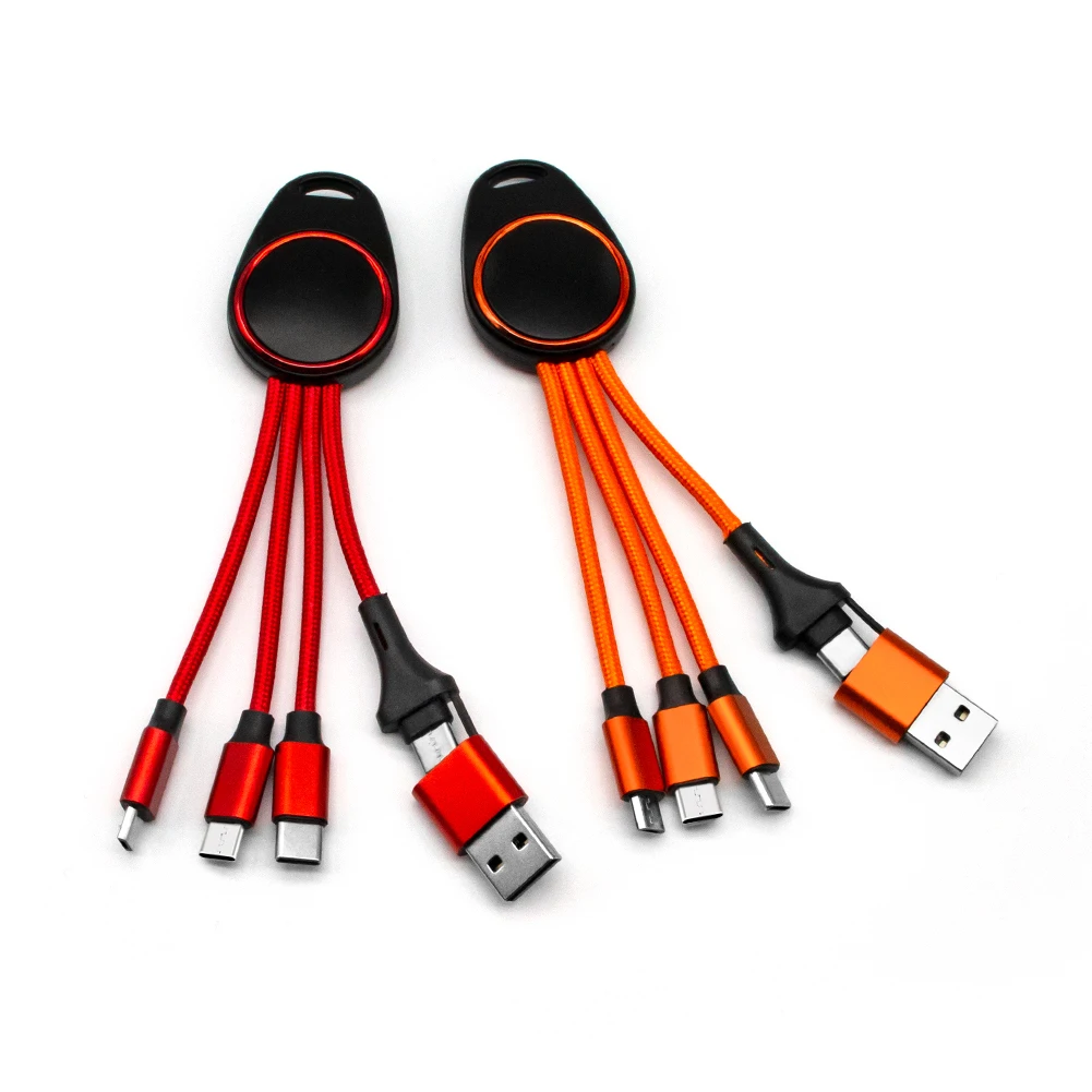 Рекламные подарки лучшие продажи кабель 3 в 1 зарядный USB-кабель типа c портативное зарядное устройство рекламные аксессуары для бизнеса
