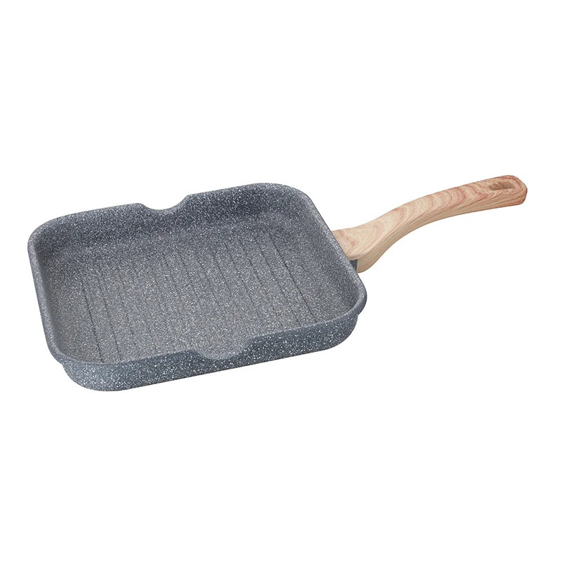 Высококачественная антипригарная квадратная сковорода для барбекю и гриля с мраморным покрытием