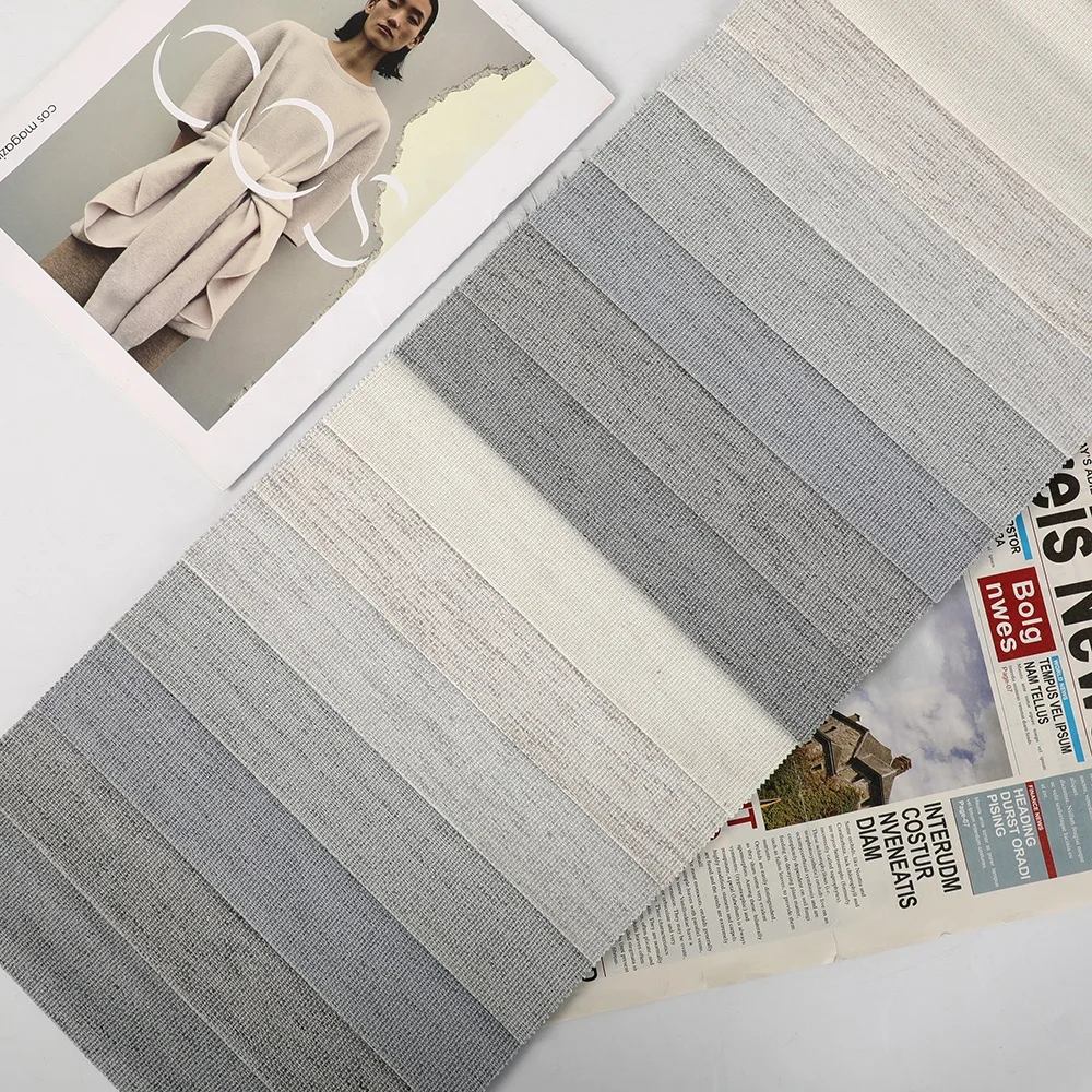 Wholesale 3-Pass 100% Blackout Coated Linen Look Curtain Fabric for Elegant and Complete Blackout Solution