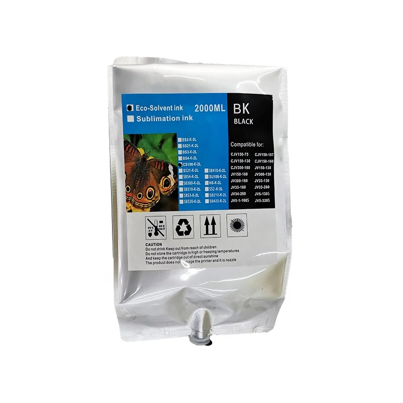 HiTek Compatible Mimaki SS21 Solvent Ink Pack ink cartridge for JV34-260 JV5-130S JV5-160S JV5-320S TS3-1600 TS5-1600AMF