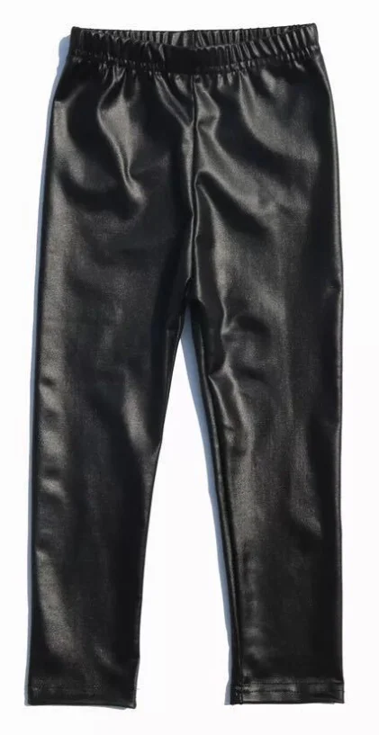 
2019 faux leather kids spring wholesale fashion leggings cheap price pu leather children girls leggings Faux Leather pants 