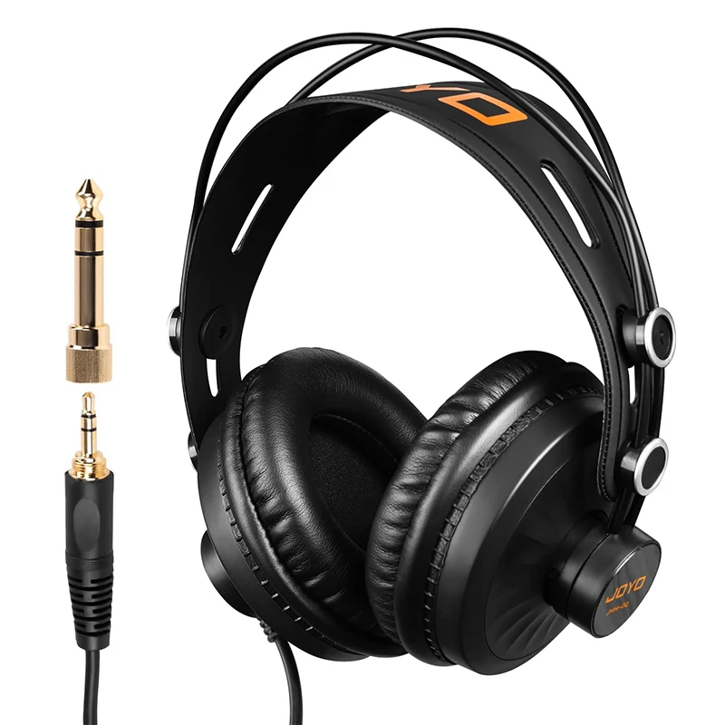JOYO JMH-02 Studio Monitoring Headphones for Recording Over Ear Noise Canceling Guitar Cellphone Mixer Amplifier Podcast DJ