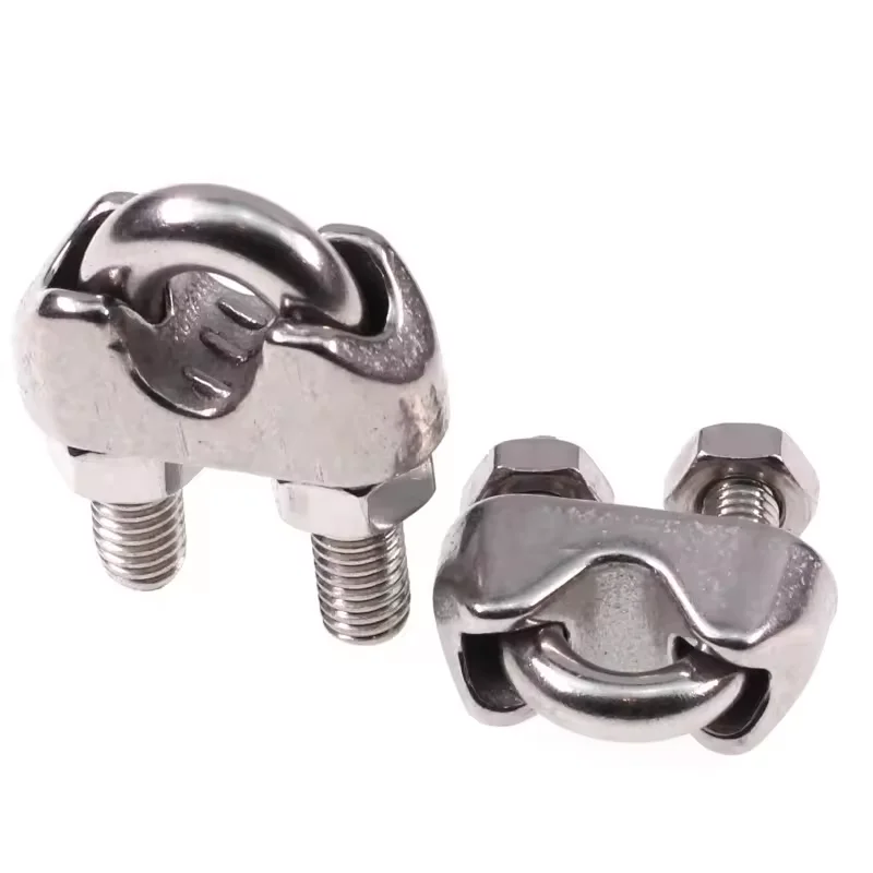 Good Quality 304 316 Stainless Steel M2 - M32 DIN 741 Wire Rope Grips Clips
