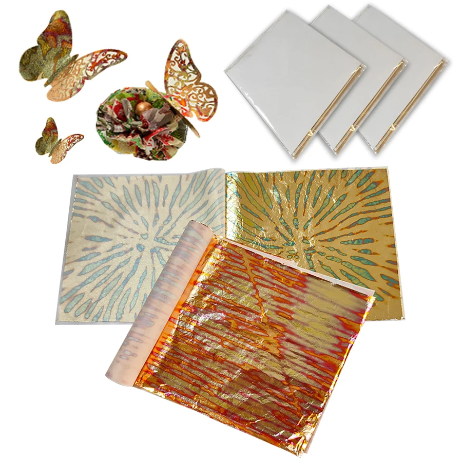 Буклет из разномастного золотого листа, 50 листов, 14 см