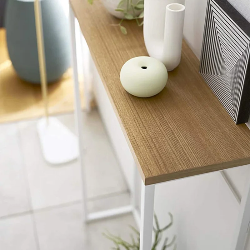 OEM&ODM Wholesales Home Slim Console Table Narrow Accent Table For Entryway Living Room Steel + Wood Narrow Console Table