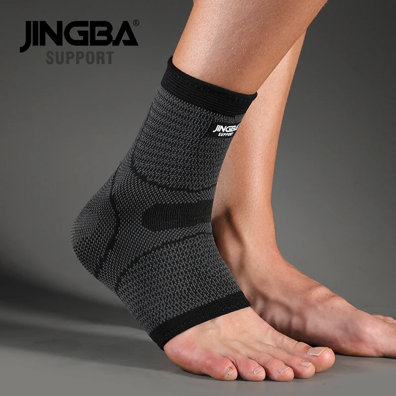 JINGBA поддерживающие 70411 эластичные нейлоновые лодыжки вязаные Компрессионные рукава до спортивные носки с защитой от травм
