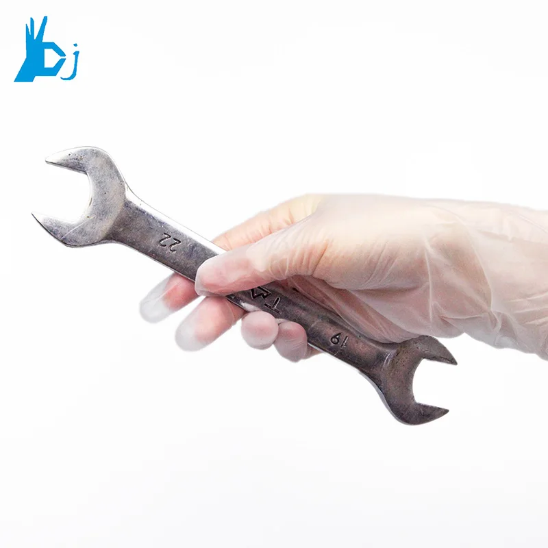 Industrial grade powder free disposable plastic vinyl gloves