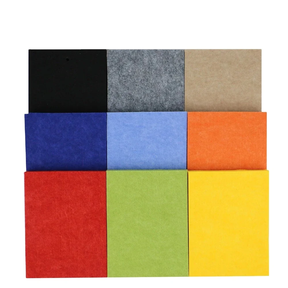 9mm 12mm Soundproof 100% Recycle PET Polyester Felt Acoustic Wall Panel for decoration