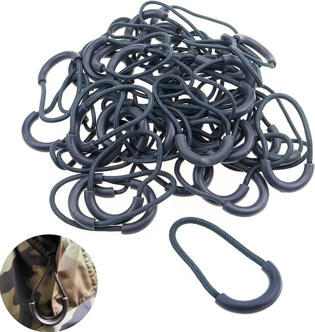 Fashion Cord Extension Bag Zip Head Slider U Shape Zipper Puller for Backpacks Jackets Luggage Purses