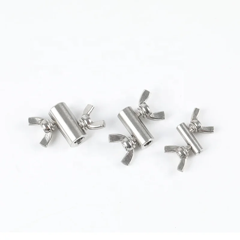 304 stainless steel rope manual lock catch fasteners butterfly buckle for steel wire rope Clip 4mm