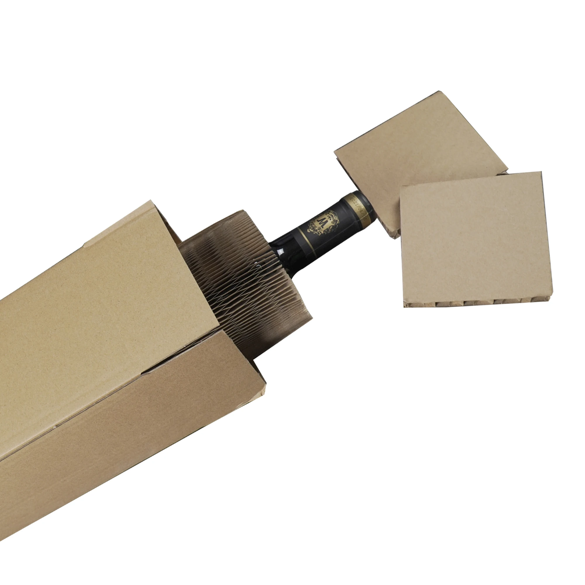 Eco Friendly 12 Inches Wide  Air Cushioning Honeycomb Kraft Paper Packing Rolls For Wine Bottle