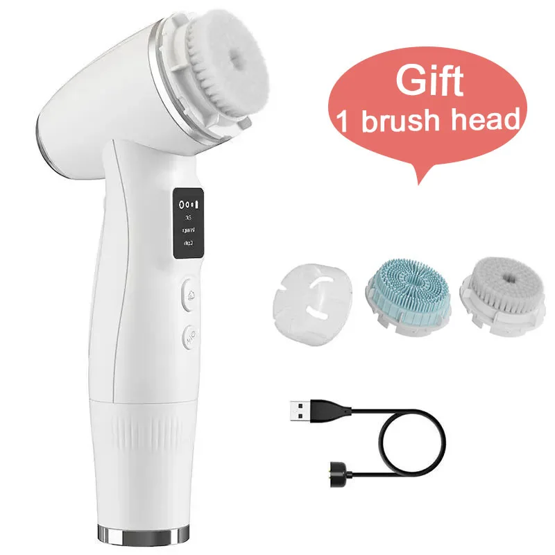 Perfect Rechargeable Facial Cleansing Sonic Silicone Face Cleansing Brush Facial Cleaner 2 brush heads Face Wash Brush