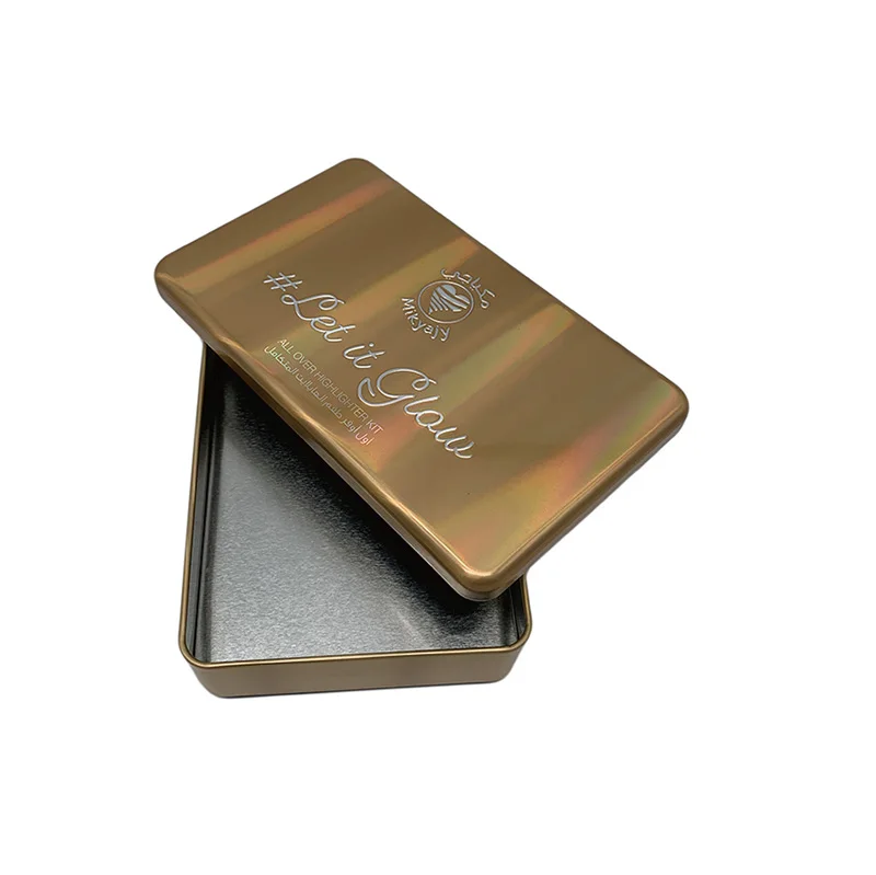 Luxury Rectangle Tin Cookie Chocolate Nuts Metal Packaging Tin Box Gift Tin Can