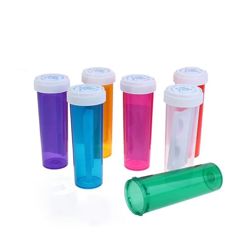 6D 13D 16D 19D 30D 60D Pop Top Plastic Bottles Vial Medical Pill Plastic Bottle, Reversible Tube Vial Container