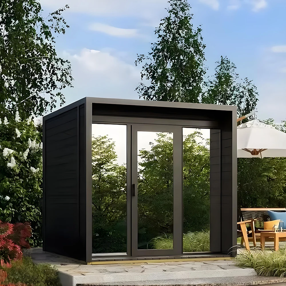 Wood Sauna Square Room Outdoor Traditional Steam Sauna For 4 People Garden Custom Solid Wood Sauna