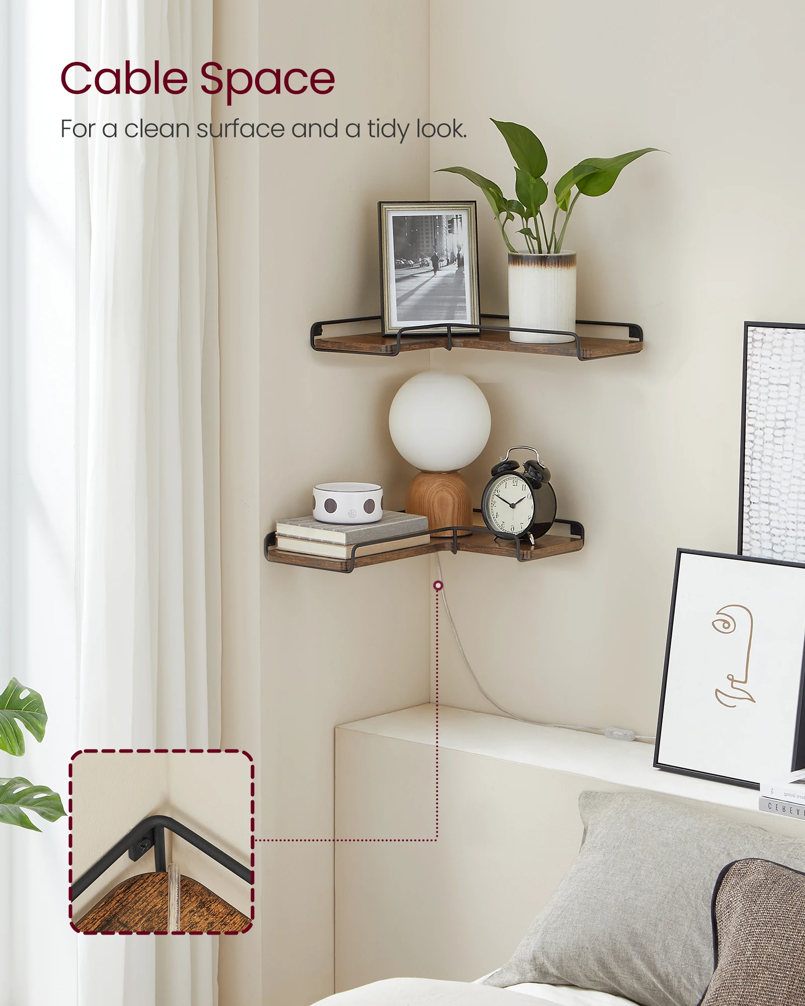 Living Room Shower Basket L Corner Shelf Rustic Wall Shelf Wood Floating Shelf Bracket