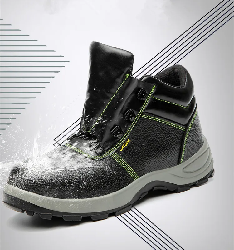Labor insurance shoes unisex anti-smashing and anti-piercing safety shoes wear-resistant polyurethane solid sole
