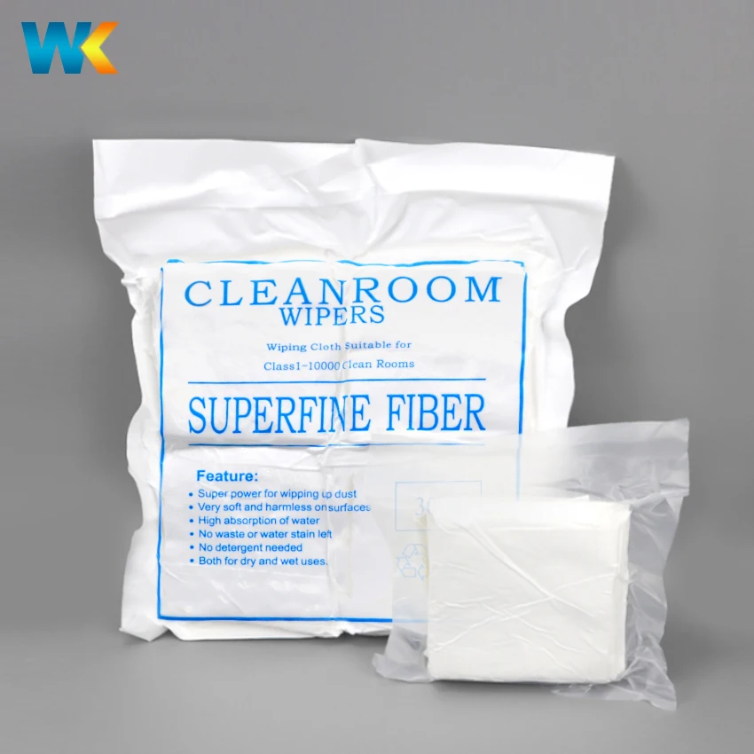 4 Inch Lint Free Cleanroom Polyester Wipers Microfiber 3009 Laser Edge Sealing Clean Room Wipes for lenses LCD LED Cleaning