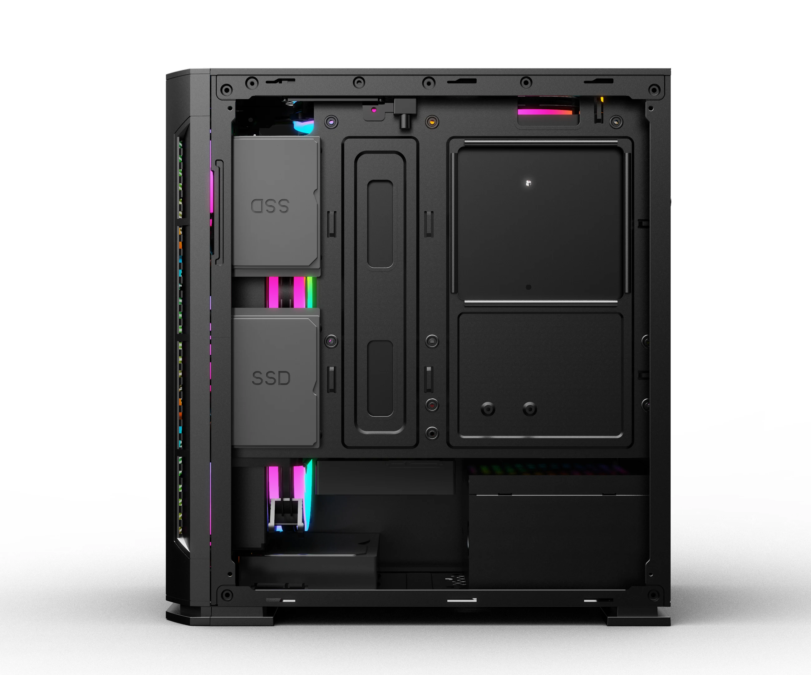 2022 New Designed Custom Micro ATX Tempered Glass RGB Gaming Computer PC Case