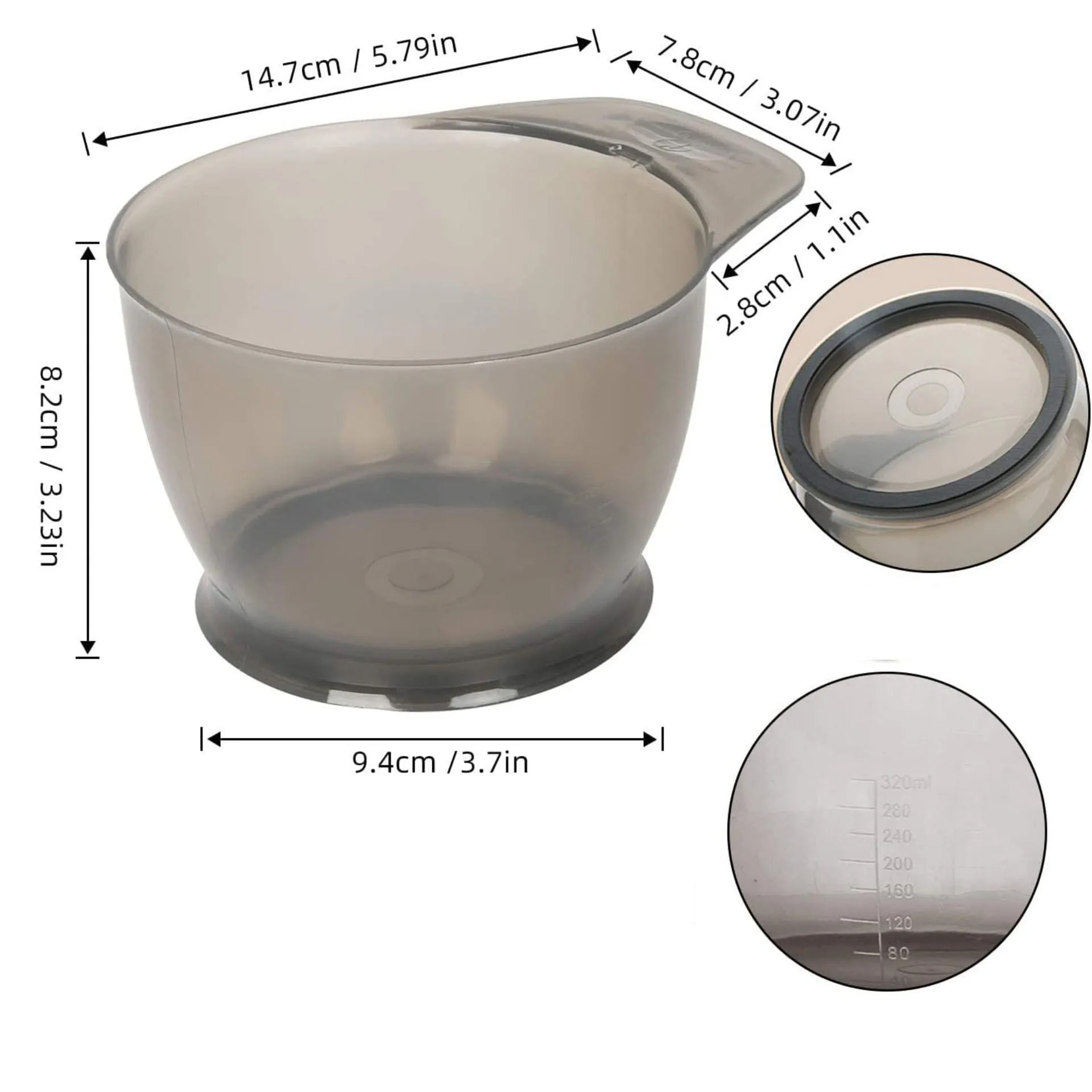 Black Hair Dye Coloring DIY Beauty Salon Tool Kit- Hair Tinting Bowl Dye Brush Ear Cover Hair Dye Tools