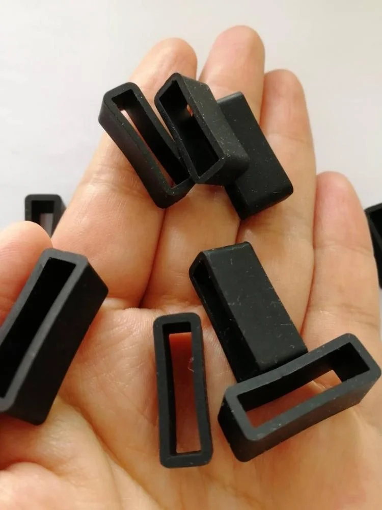 black custom replacement silicone rubber watch strap loop, 12mm,14 mm, 16mm, 18mm,19mm,20mm,21mm,22mm,24mm,26mm