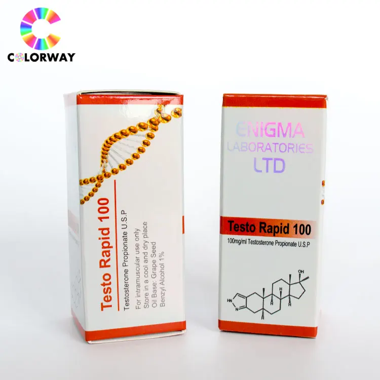 custom Printed bodybuilding Peptide hormone human growth pharma 2ml 10ml box private label pharmaceutical bottle box