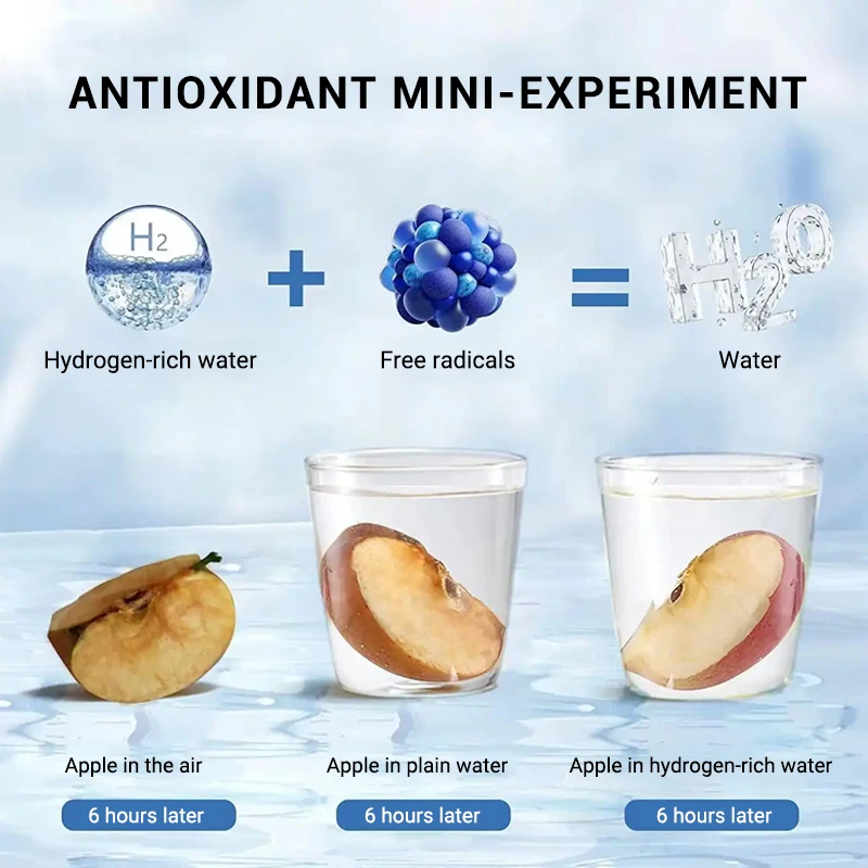 SOUDRON Nano Flask Electrolysis Portable Alkaline Hydrogen Generator Water Bottle Drinking Hydrogen Water Generator