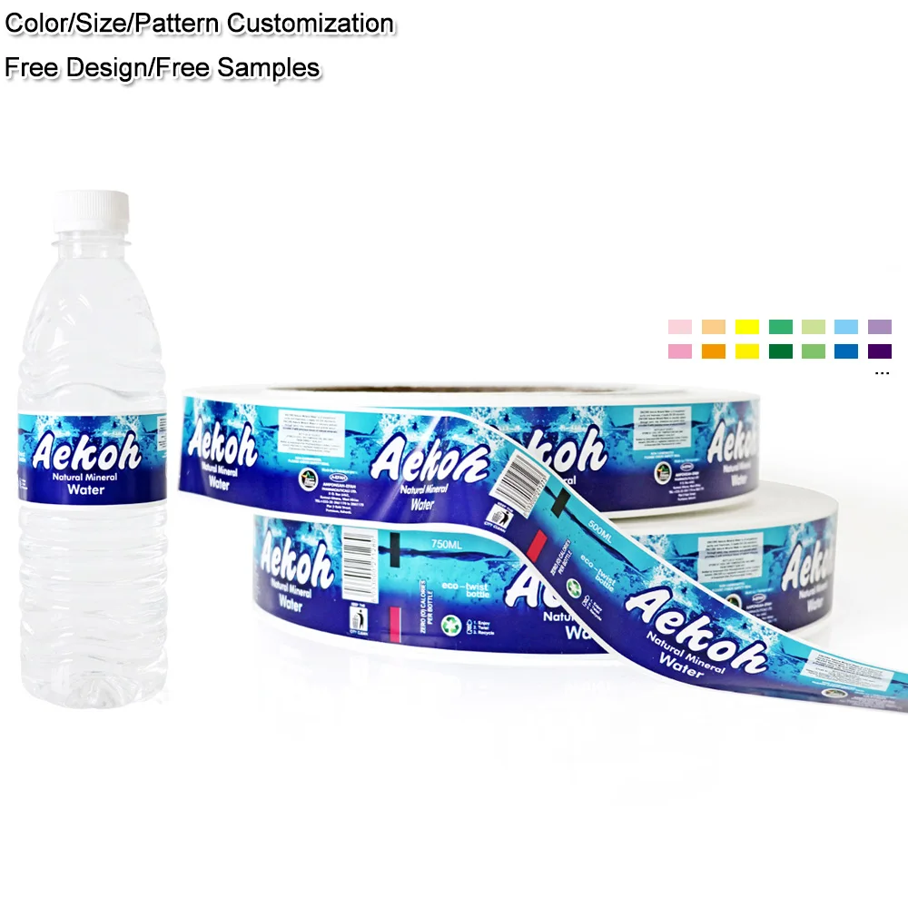 Free Samples Water And Beverage Labels Designs Printing Custom Label With Logo