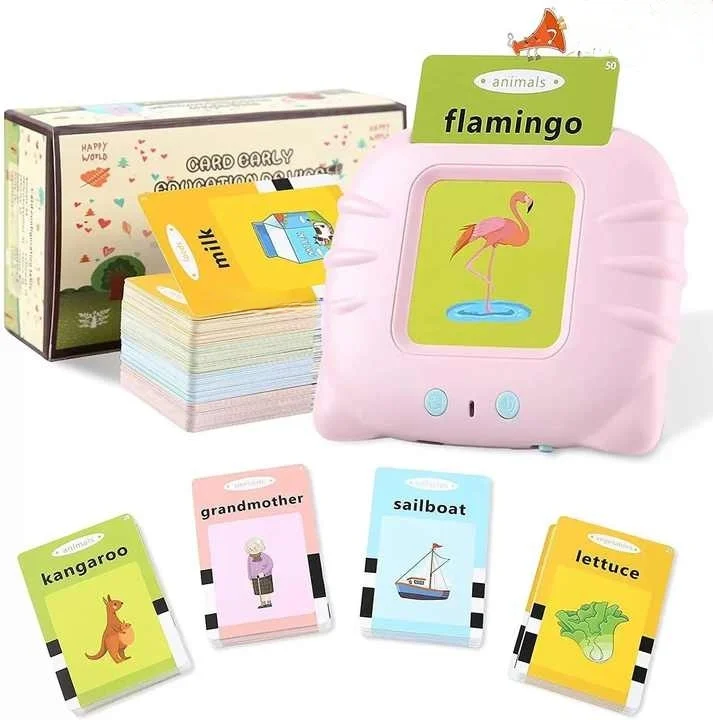 Bear English Language Kids Flash Cards 224 Words Educational Toys Reading Machine Talking Flash Cards Learning Toys