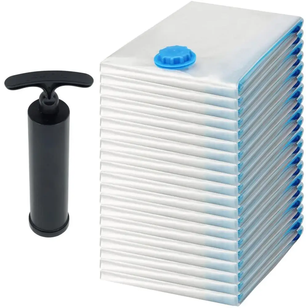 High quality saving 80% space vacuum compressed bag portable travel reusable vacuum storage bags