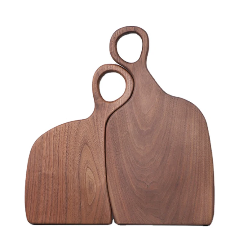 
Kitchenware gift Decorative Black walnut Couples Chopping Board Wood Cutting Board 