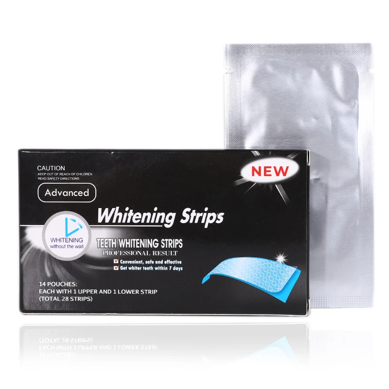 
Non peroxide no sensitive oem charcoal teeth whitening strips tooth whitening strips 
