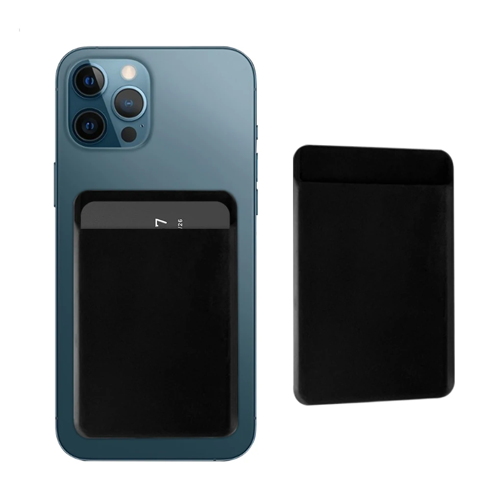 New Built-in 17pcs Magnet Can Hold 2 PCs Credit Card Stick on Phone Back Silicone Magnetic Phone Card Holder Phone Wallet