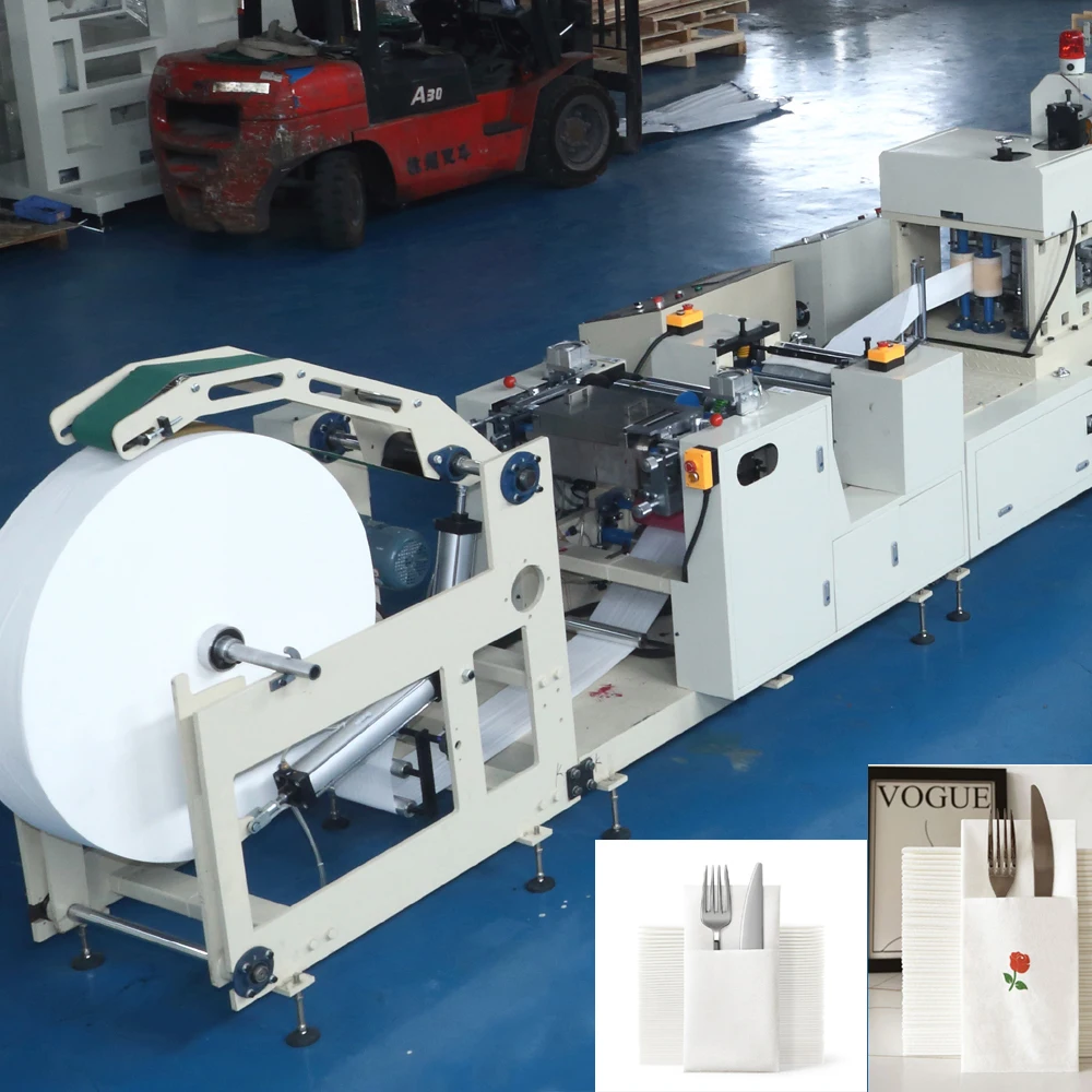 1/8 Fold Automatic Kangaroo Type Napkin Tissue Paper Folding Making Machine with color printing