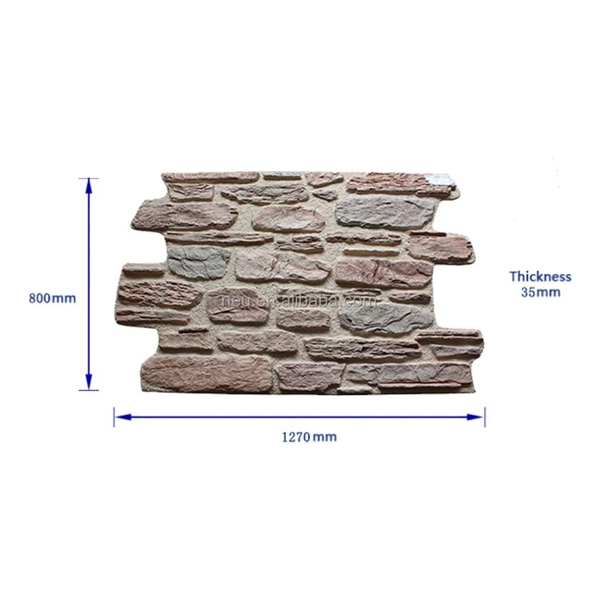 NEU rock wall panels Decorative Faux  stones Polyurethane Wall brick Interior composition panel stone artificial