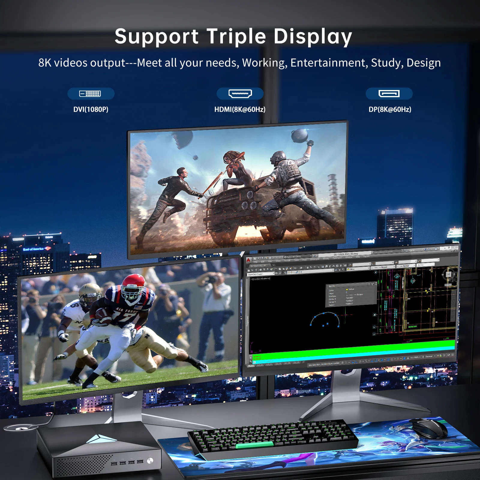 Intel Core I5i7i9 9-го поколения I5-9400f/i7-9700f/i9-9900t мини-ПК Rtx3050 1 * RJ45 LAN Wifi6 для мини-игрового ПК SSD 8 DDR 4 DDR4