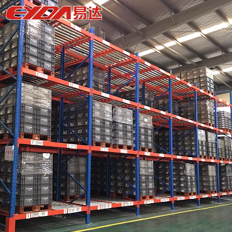 Gravity Racking System Warehouse Shelves Steel Heavy Duty Racking System