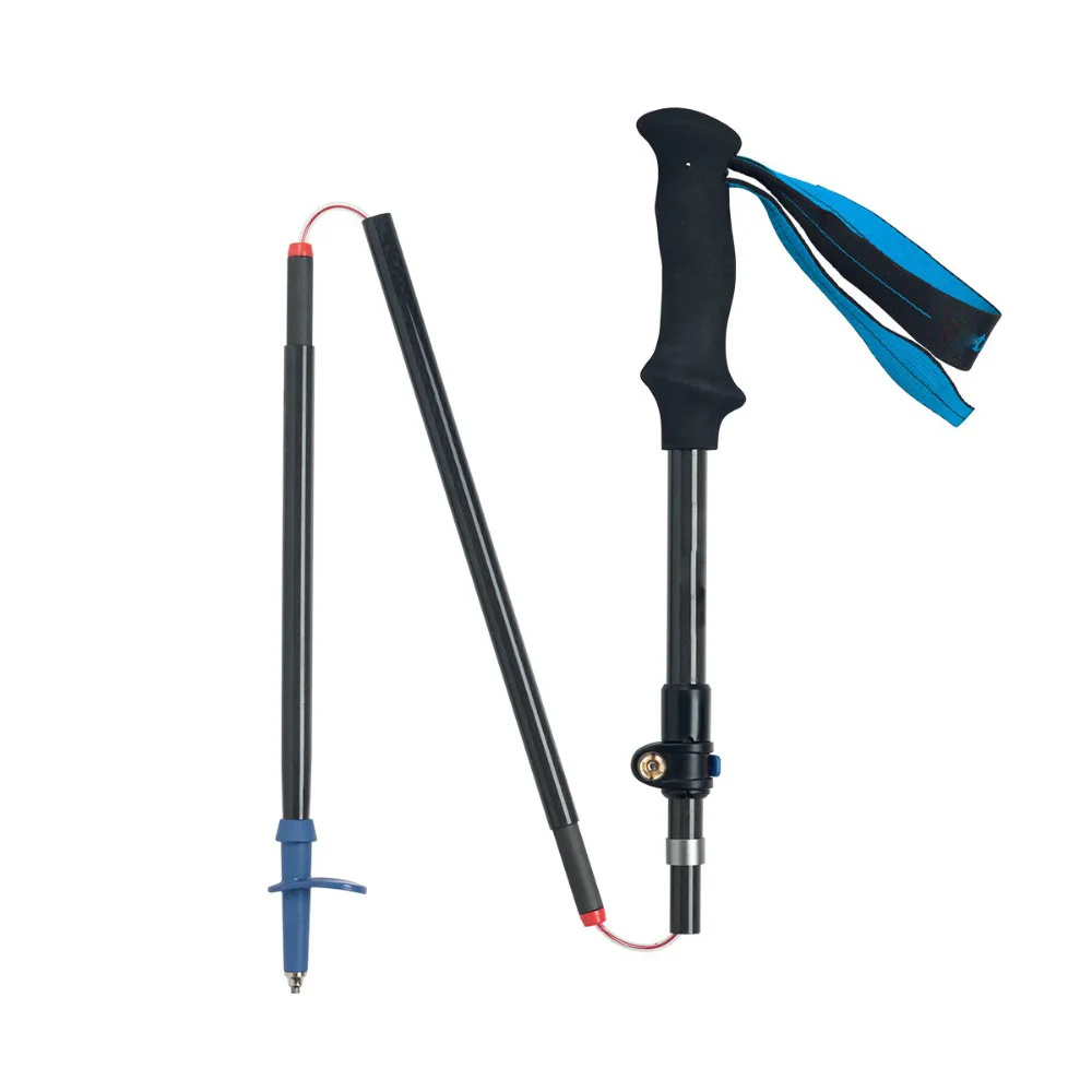 Hot Carbon Fiber 5 Section Ultralight Trekking Poles Folding  Walking Stick for Trail Running Hiking
