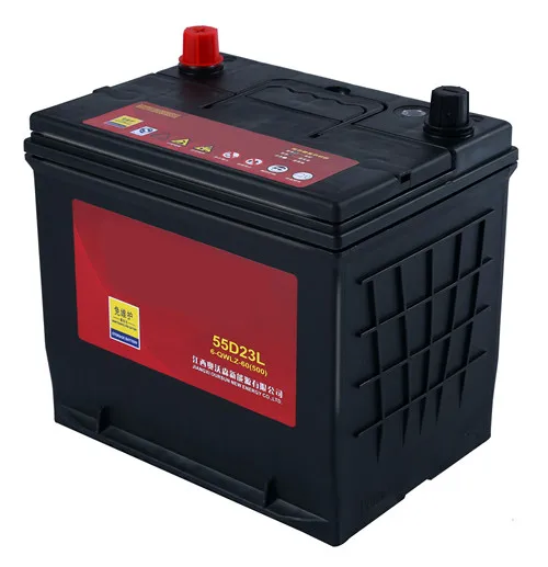 Оптовая продажа 55D23R/L MF 12V 50AH высокое качество не требует обслуживания автомобильного аккумулятора