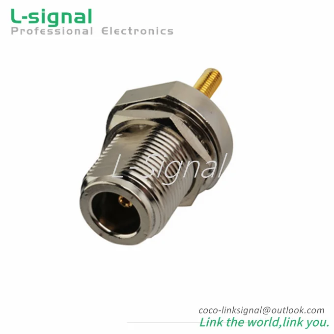 N Jack Female Bulkhead Straight RF Connector for Fiber-glass Antenna