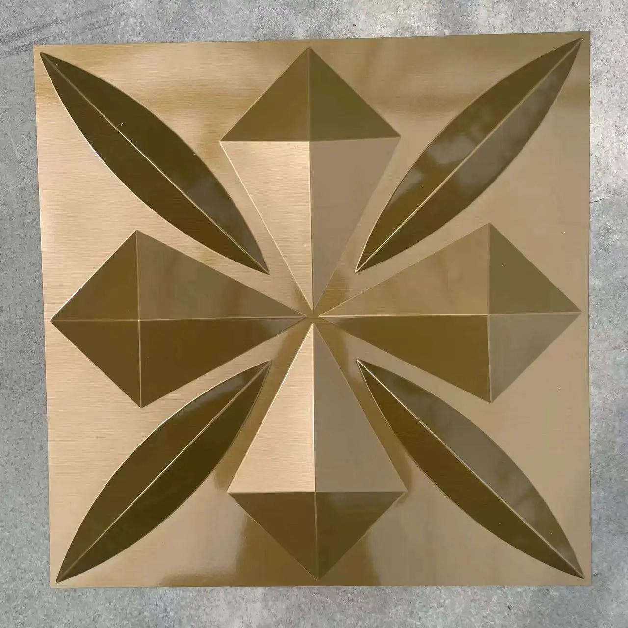 Hot selling PVC material wall panel sticker waterproof decoration 3d wall panels dark  wood coating 50*50cm