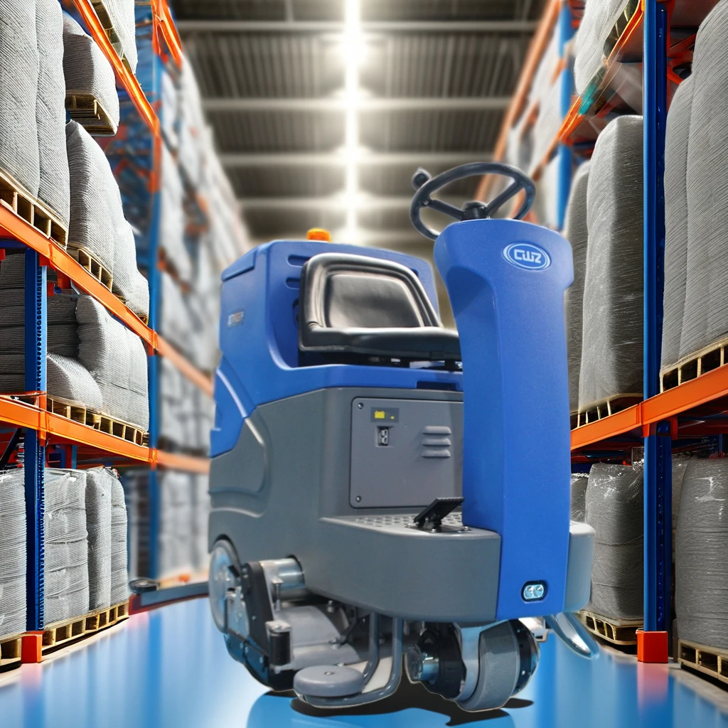 WZ-X7PGS  Ride On Floor Scrubber 130L/120L Industrial Floor Cleaning Machine With 1180mm Squeegee